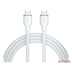 AVAX CB623 CREAMY Type C-Type C 60W, 1,5m fehér-ezüst gyorstöltő kábel