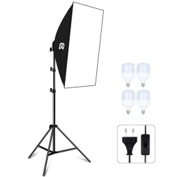 Puluz Stúdió készlet Softbox LED 50x70cm, állvány, LED izzók 4 db PU5071EU