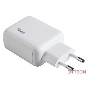 CHG Akyga AK-CH-19 2x USB-C PD 5-12V , max. 3A 40W Quick Charge 3.0 gyorstöltő