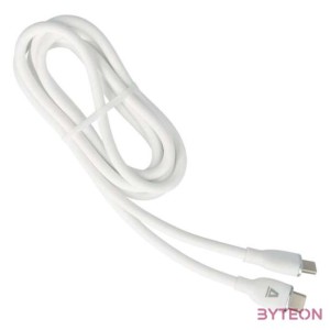 AVAX CB623 CREAMY Type C-Type C 60W, 1,5m fehér-ezüst gyorstöltő kábel