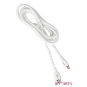 AVAX CB622 CREAMY Type C-Type C 60W, 1,5m fehér-rózsaarany gyorstöltő kábel