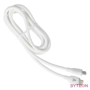 AVAX CB623 CREAMY Type C-Type C 60W, 1,5m fehér-ezüst gyorstöltő kábel