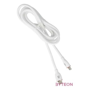 AVAX CB622 CREAMY Type C-Type C 60W, 1,5m fehér-rózsaarany gyorstöltő kábel