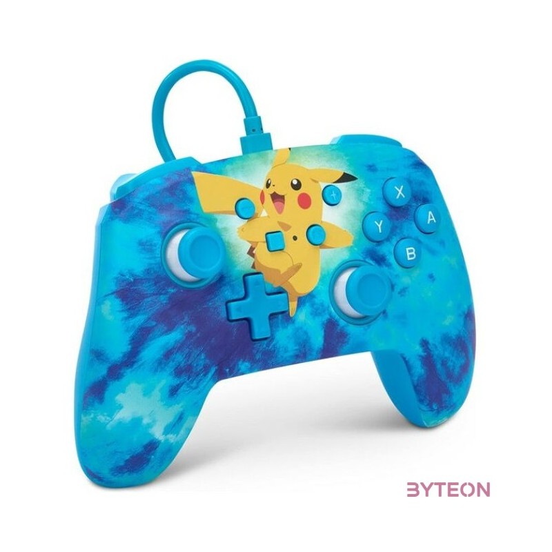 PowerA Enhanced Nintendo Switch vezetékes Tie Dye Pikachu kontroller