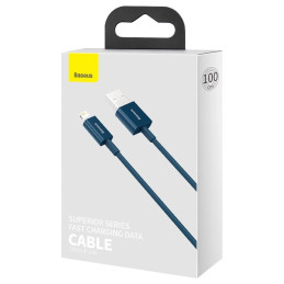 USB-kábel a Lightning Baseus Superior sorozathoz, 2,4A, 1 m (kék)