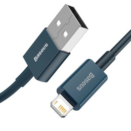 USB-kábel a Lightning Baseus Superior sorozathoz, 2,4A, 1 m (kék)