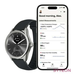 Withings HWA10-model 4 ScanWatch 2 42mm fekete okosóra