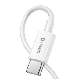 USB-C kábel a Lightning Baseus Superior sorozathoz, 20 W, PD, 1,5 m (fehér)