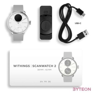 Withings HWA10-model 2 ScanWatch 2 38mm fehér okosóra