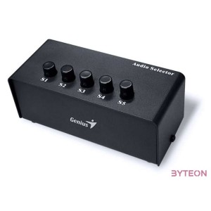 Genius RS2 5 portos fekete audio switch