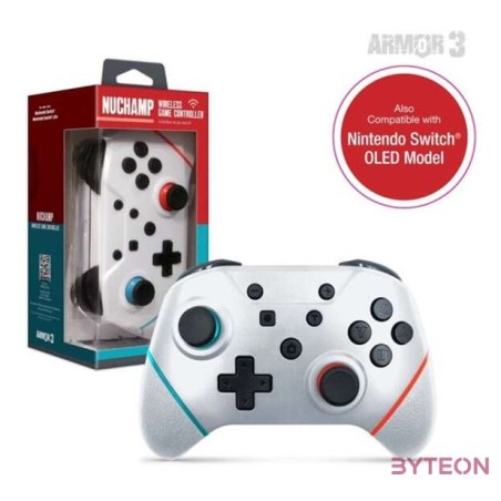 Armor3 NuChamp Nintendo Switch Fehér vezeték nélküli kontroller