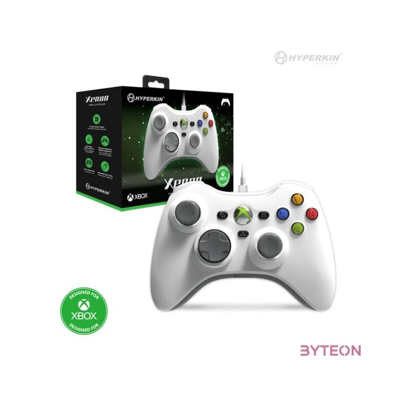 Hyperkin Xenon Xbox SeriesOne,Windows 1110 fehér Xbox liszenszelt vezetékes kontroller