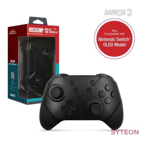 Armor3 NuChamp Nintendo Switch Fekete vezeték nélküli kontroller