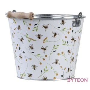 Méhecske mintás fém vödör, 5 literes