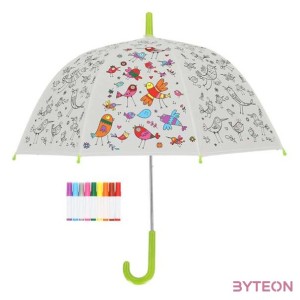 Kifesthető kis madaras gyerek esernyő, filctollakkal