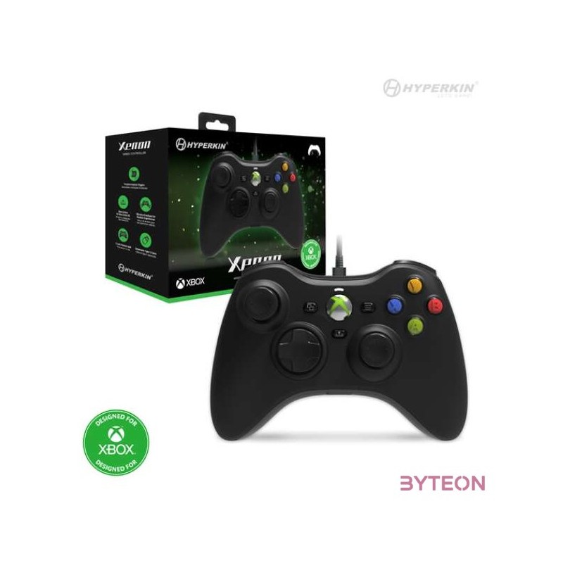 Hyperkin Xenon Xbox SeriesOne,Windows 1110 fekete Xbox liszenszelt vezetékes kontroller