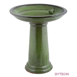 Kerámia madáritató állvány, zöld