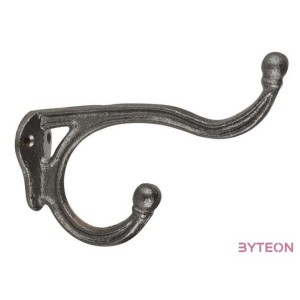 Öntöttvas akasztó, 2 fogassal