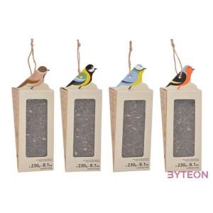 Felakasztható madár mintás madáretető, napraforgómaggal, C