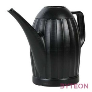 Locsolókanna bordázott mintával, 2 literes, fekete