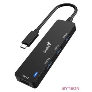 Genius UH-400 4 portos fekete USB hub