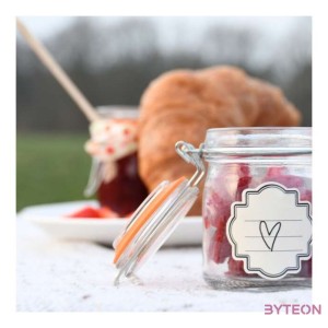 Csatos tároló üveg szett, 12 db-os