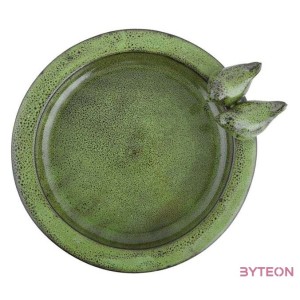 Kerámia madáritató állvány, zöld