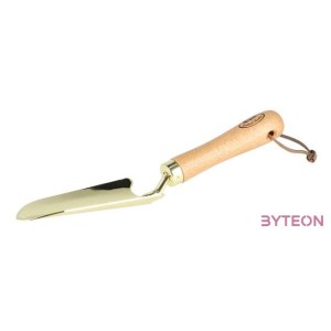 Rozsdamentes acél ásó, kőrisfa nyéllel, arany színű, 32 cm