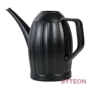 Locsolókanna bordázott mintával, 2 literes, fekete