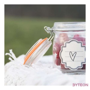 Csatos tároló üveg szett, 12 db-os