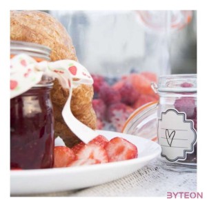 Csatos tároló üveg szett, 12 db-os