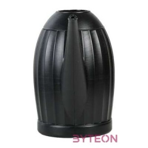 Locsolókanna bordázott mintával, 2 literes, fekete