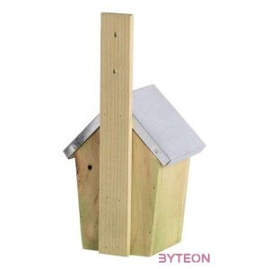 Fa madárház cink tetővel, 30 cm