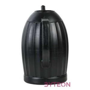 Locsolókanna bordázott mintával, 2 literes, fekete