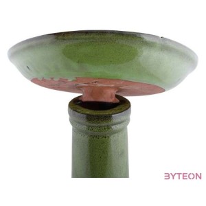 Kerámia madáritató állvány, zöld