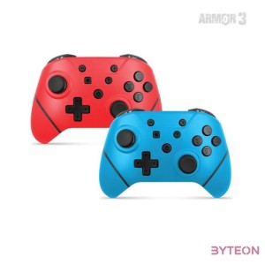 Armor3 NuChamp Nintendo Switch vezeték nélküli kontroller csomag (2db) (Kék, Piros)