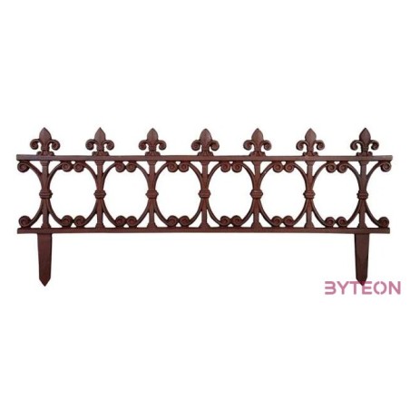 Leszúrható, öntöttvas ágyásszegély, 81,5 x 36 cm