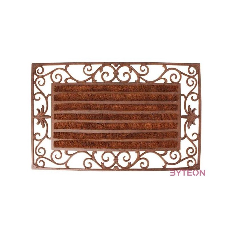 Öntöttvas lábtörlő, kókuszrost kefével, 75 x 45 cm