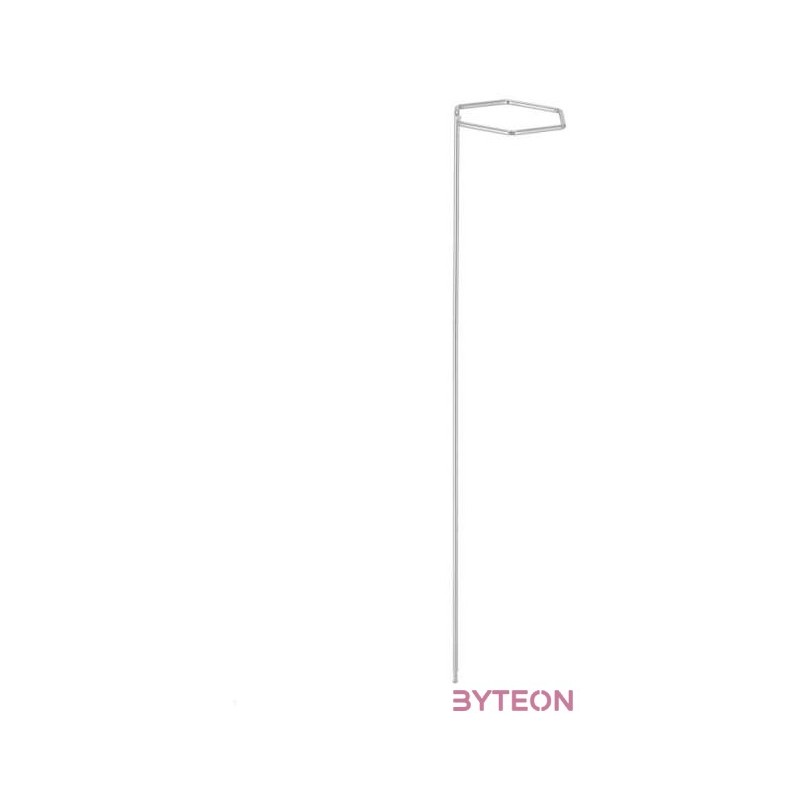 Fémből készült orchidea és virágtámasz, ezüst színben, 4 db