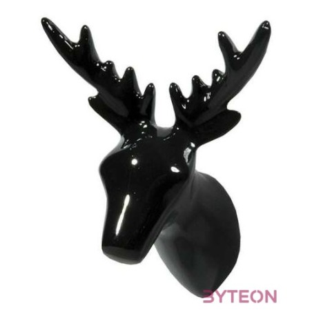 Szarvasfej akasztó, fényes fekete