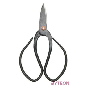 Fekete acél bonsai olló, 11 cm