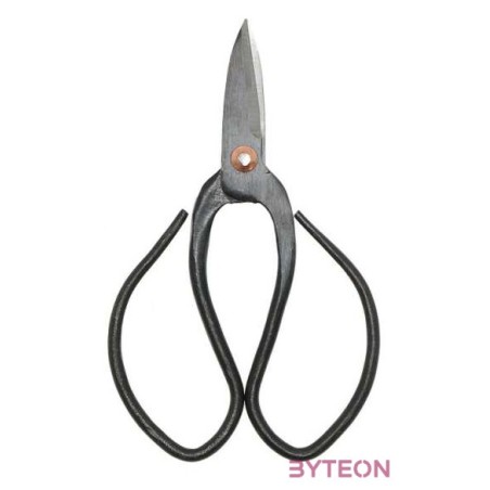 Fekete acél bonsai olló, 11 cm
