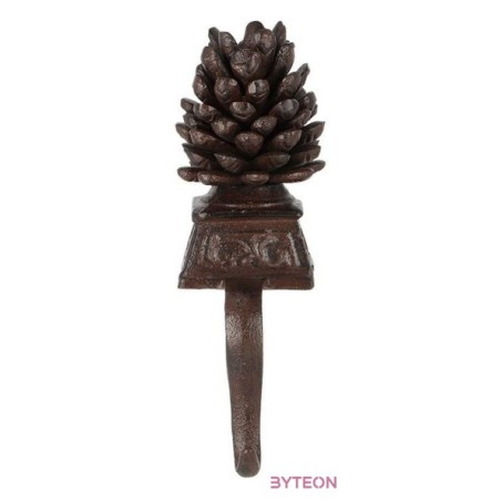 Öntöttvas karácsonyi zoknitartó, fenyőtoboz alakú, 20 cm