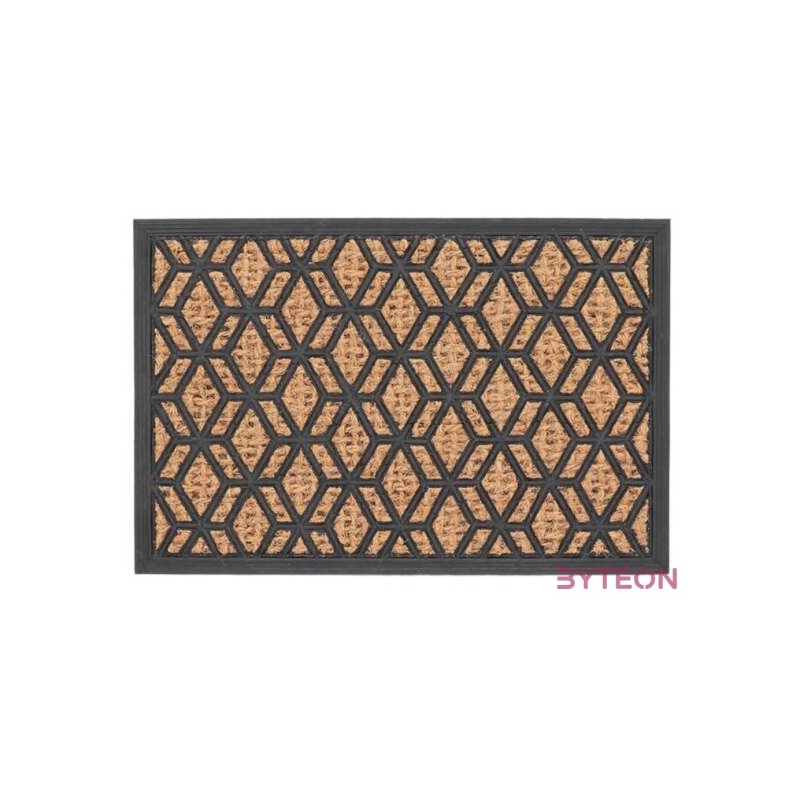 Gyémánt mintás gumi és kókuszrost lábtörlő, 60 x 40 cm