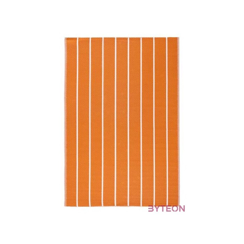 Csíkos kültéri szőnyeg, 120 x 180 cm, narancssárga