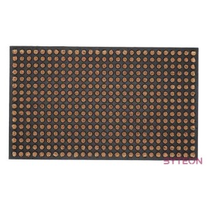 Pöttyös kókuszrost és gumi lábtörlő, 76 x 45 cm