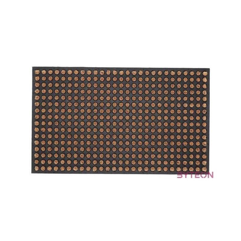 Pöttyös kókuszrost és gumi lábtörlő, 76 x 45 cm