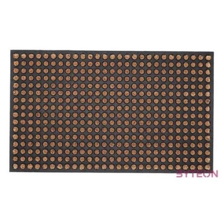 Pöttyös kókuszrost és gumi lábtörlő, 76 x 45 cm