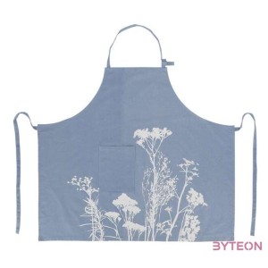 Mezei virág mintás kerti kötény, kék