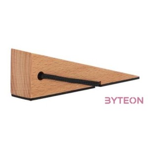 Fa ajtókitámasztó ék, ajtókilincsre akasztható füllel